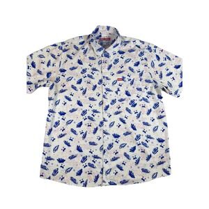 Dixxon Flannel Co Motor Boatin Party Shirt Short Sleeve Button Lake Beach Summer